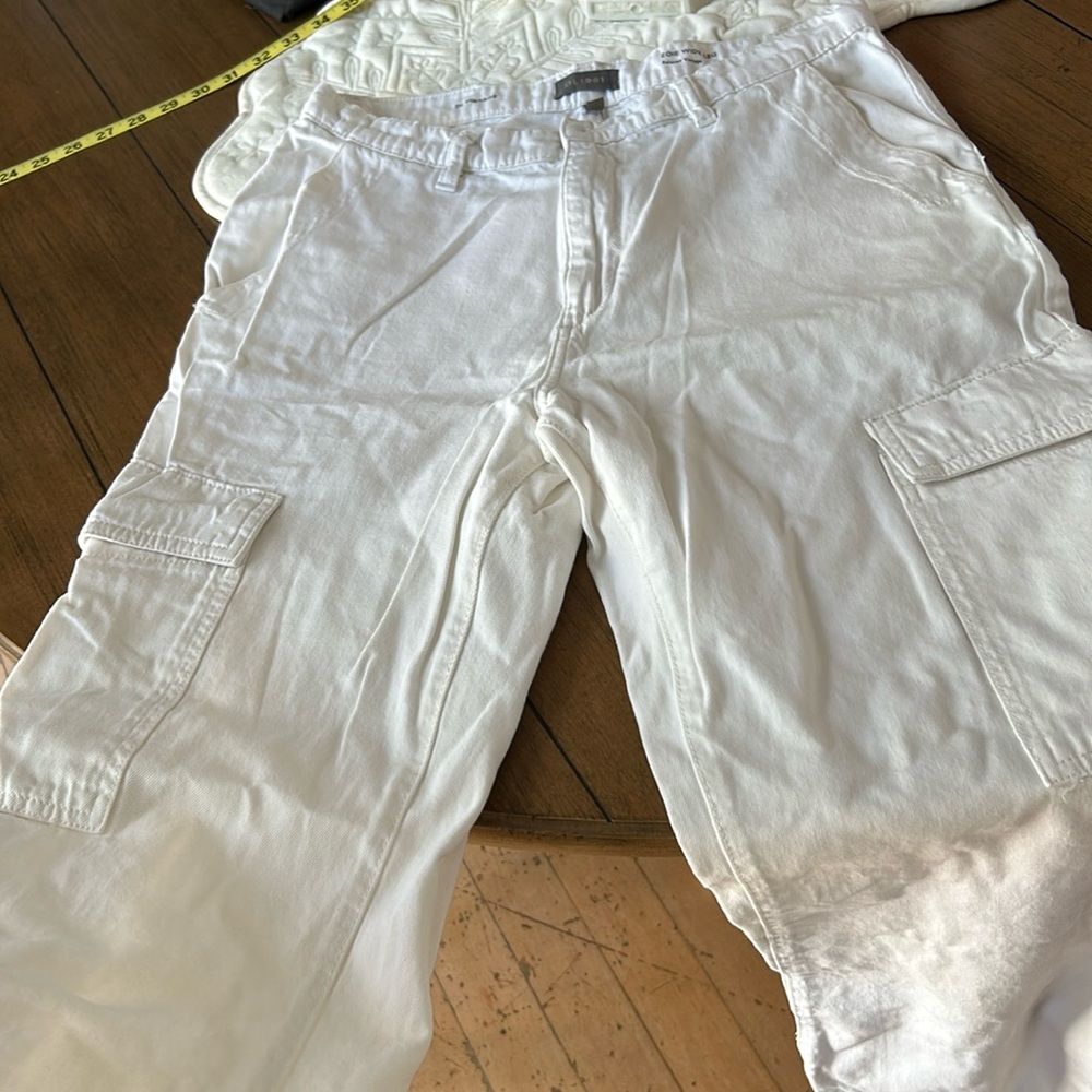 NEW DL1961 - WOMEN'S Zoie Wide Leg Cargo White 28